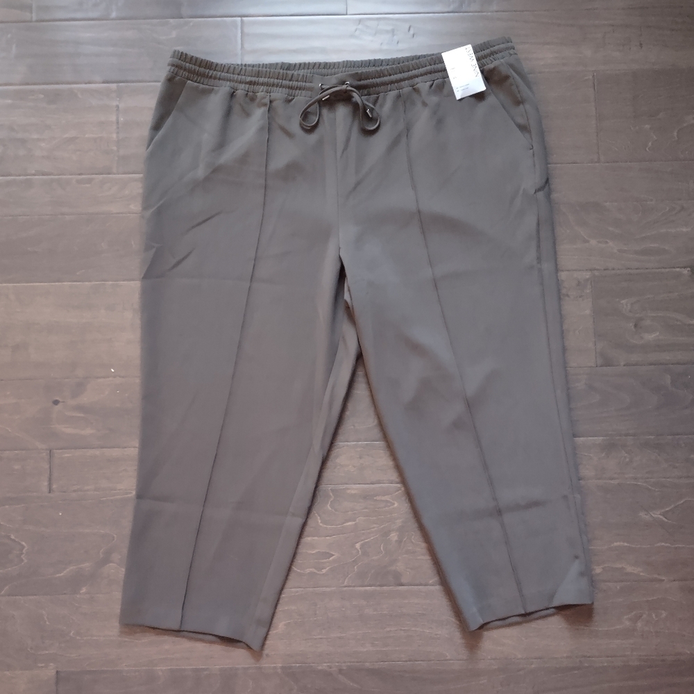 Nine West Pull On Jogger Pants Tapered Leg Drawstring Waist NWT